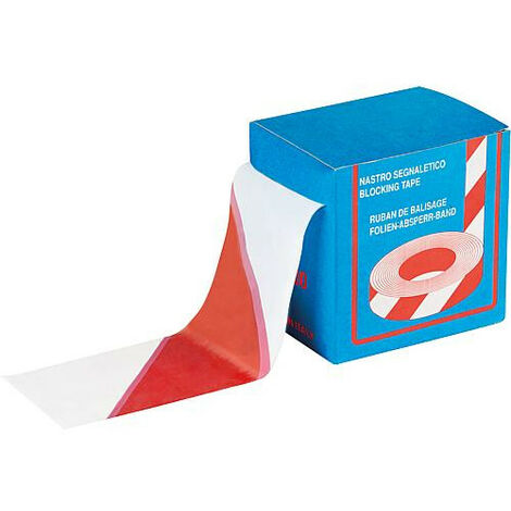 Bande en film rouge/blanc 70mm, longueur 200m