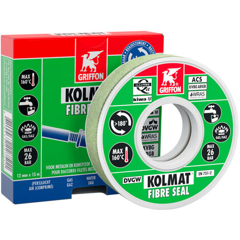 Bande étanchéité raccord fileté KOLMAT FIBRE SEAL-14mmx15ml