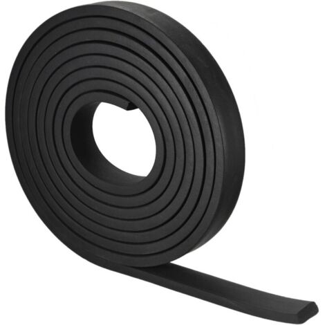 Bande Étanchéité Solide Rectangle Caoutchouc 30mm Large 10mm Épais Noir - 4m