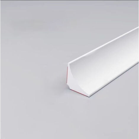 Bande imperméable blanche pour salle de bain, bande de fixation flexible d'angle, bande de chant autocollante de 2 m, 1,5 x 1,5 cm