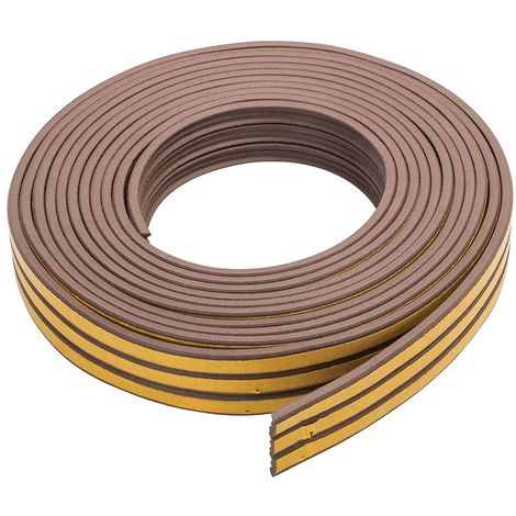 BANDE INSOLANTE AUTOCOLLANTE À PROFIL EN P 3-5 MM 15 M MARRON FIXMAN 556185