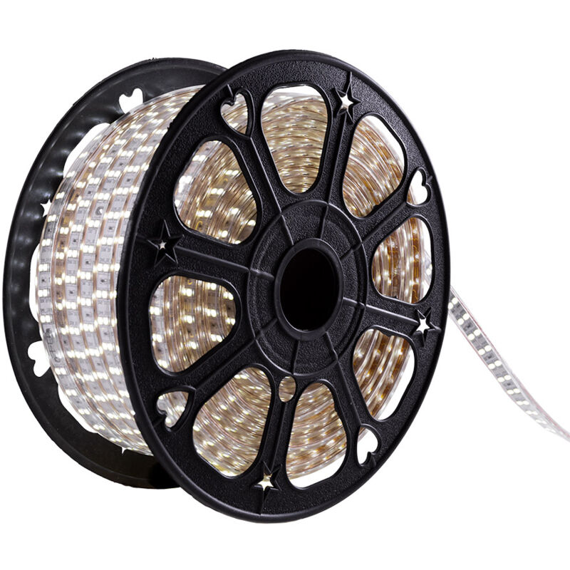 Greenice - Bande de 120 led/m 500W 2700ºK SMD5050 220VAC IP65 x50M 40 000H [HO-220-120-50M-WW]
