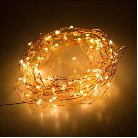 Bande Led 3 Mètres Bobine Flexible Alimentée Par Batterie Fil De Cuivre Lumineux