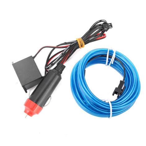 Bande LED 4 mètres bleue pour éclairage intérieur voiture - Décoration lumineuse