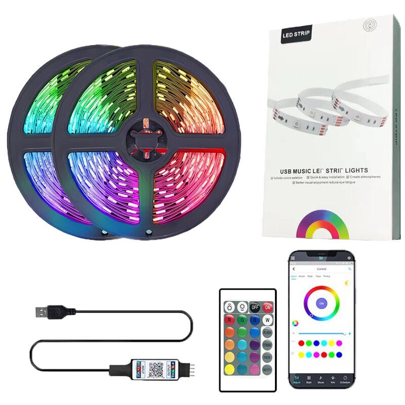 Bande led 5v usb bluetooth 5050 2835 Ensemble Symphony(10 mètres)