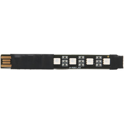 Bande LED avec Télécommande, Synchronisation Musicale, Interface 4 Broches, Éclairage Pratique pour Maison - Noir