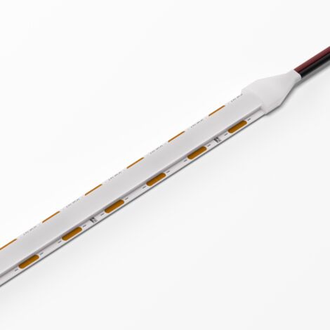 Bande led cob 12v flexible, fixation adhésive - Connexion : Mini prise M1 - Flux lumineux : 1200 lm/ml - Largeur : 7,5 mm - Longueur : 3000 mm - Puissance : 36 W - HALEMEIER