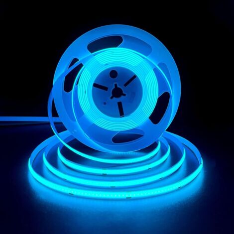 Bande LED COB bleu glacier, éclairage haute luminosité décoration bricolage