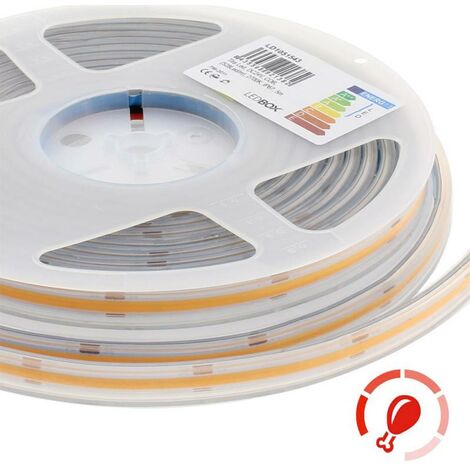 Bande LED COB monocolore, DC24V, 5m (512Led/m), 60W, IP67, Viande