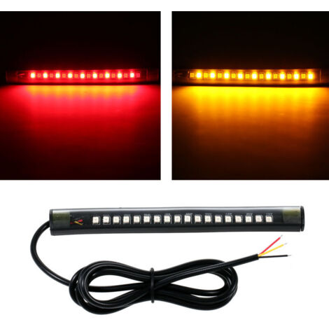 Bande LED Flexible Universelle 18 LED - pour Feu de Plaque, Clignotant ou Feu Stop Moto/Remorque, 12V