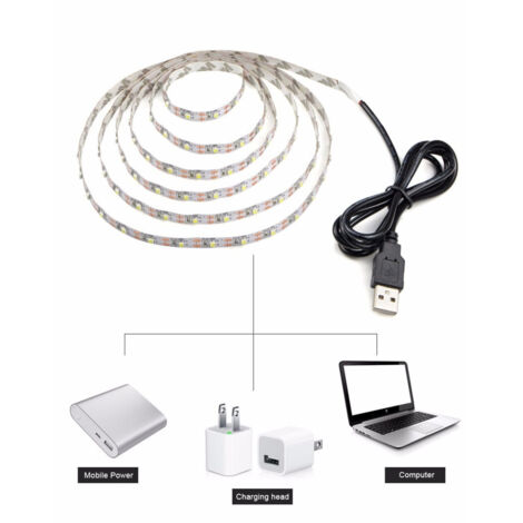 Bande Led Lumière Froide 90cm Usb Pour Rétroéclairage Tv