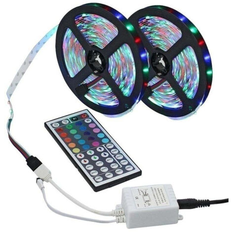 Bande LED RGB 5M SMD 3528 avec Télécommande pour Éclairage d'Ambiance