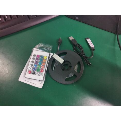 Bande LED RGB 5V USB pour éclairage TV et décoration intérieure avec télécommande