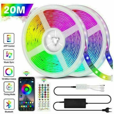 Bande LED RGB Smart Kit Bande LED Wifi contrôlable 20M