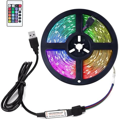 Bande LED RGB USB TV, rétroéclairage flexible avec télécommande