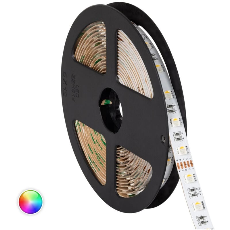 Bande LED Rgbw 4000k 24v 12w/m 60led/m Ip20 5m Eco C75820