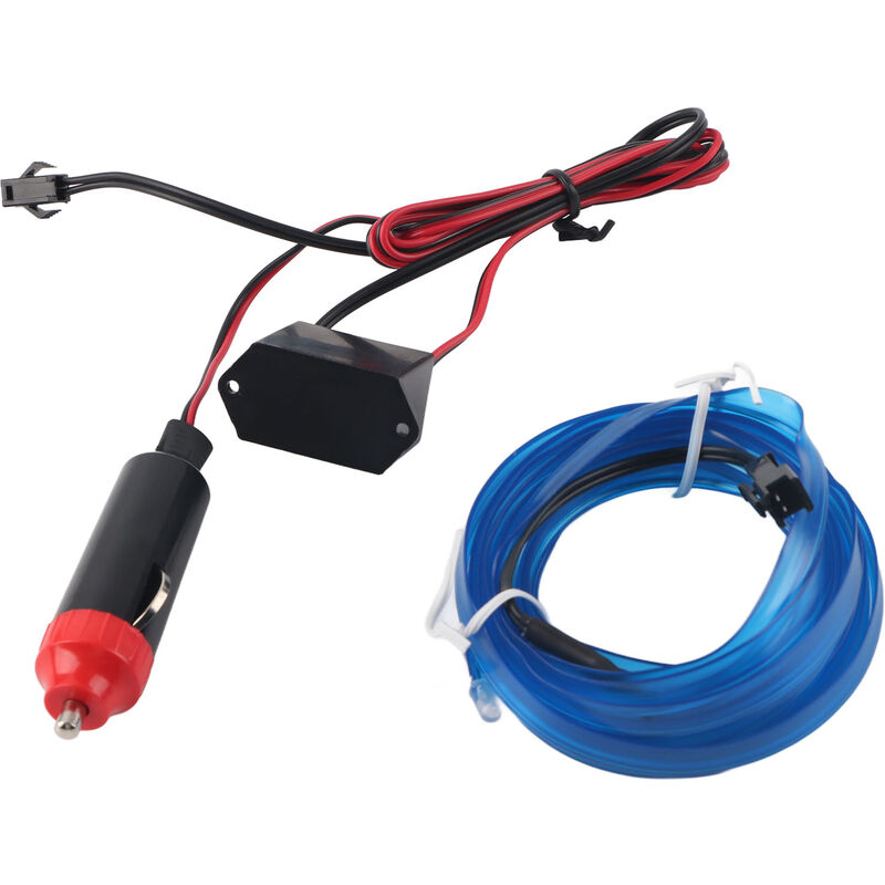Bande lumineuse décorative pour voiture, éclairage intérieur, LED EL, lampe froide, Modification, pièces bleues