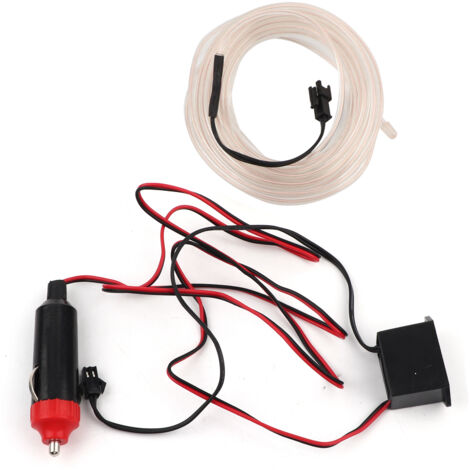 Bande Lumineuse intérieure de Voiture, Bande Lumineuse décorative de Voiture Moulage intérieur éclairage Auto LED EL pièces de Modification de Lampe Froide(Blanc)