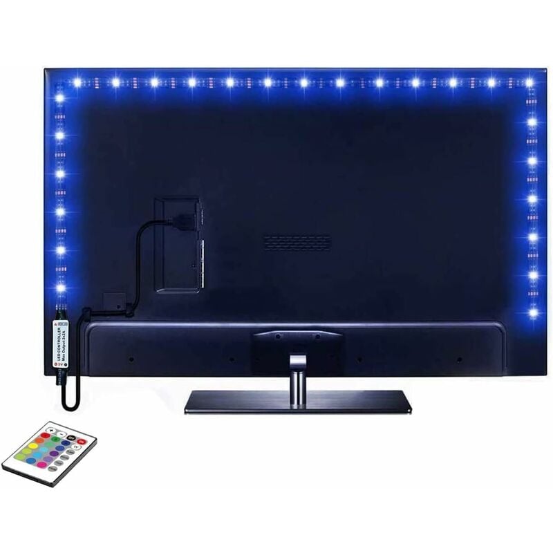 Fei Yu - Bande lumineuse led de 2 m pour tv de 40 à 60 pouces, 16 couleurs changeantes 5050 led pour , kit de rétroéclairage usb aveCôtélécommande