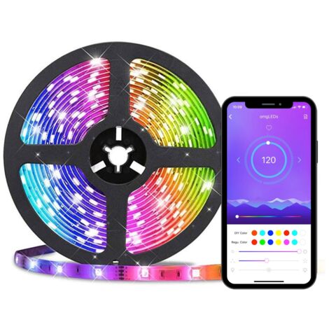 Bande lumineuse LED pour éclairage de fond TV avec contrôle par application smartphone et alimentation USB, 5 V