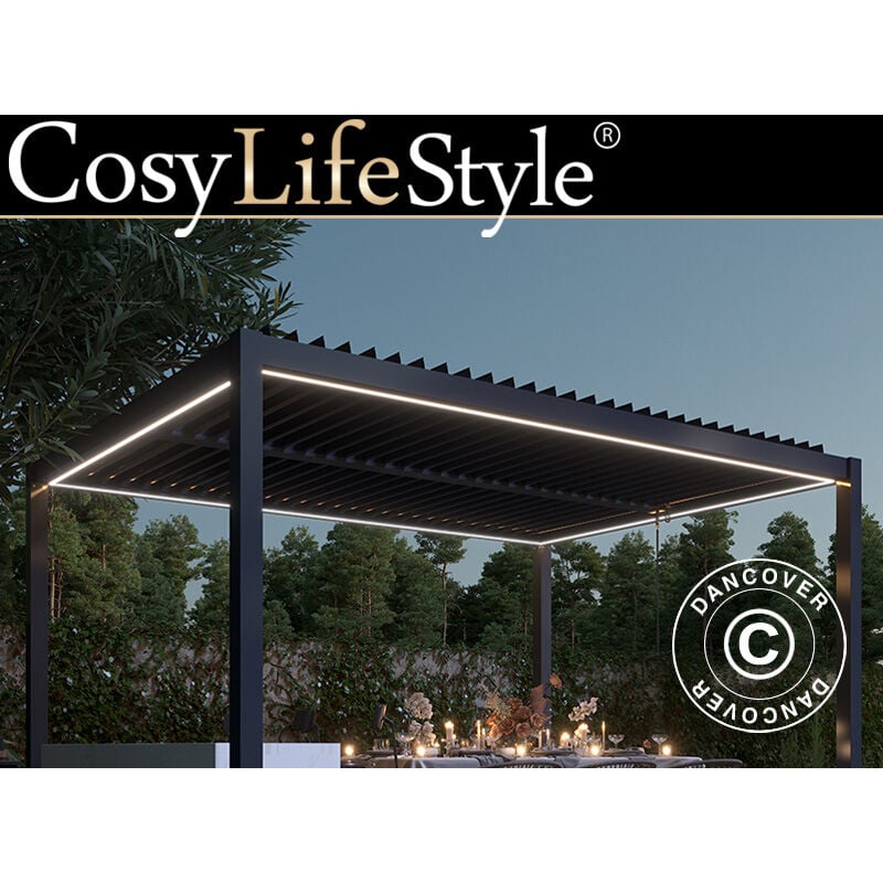 Dancover - Bande lumineuse led pour pergola San Pablo 3x3m, 4pcs, Blanc