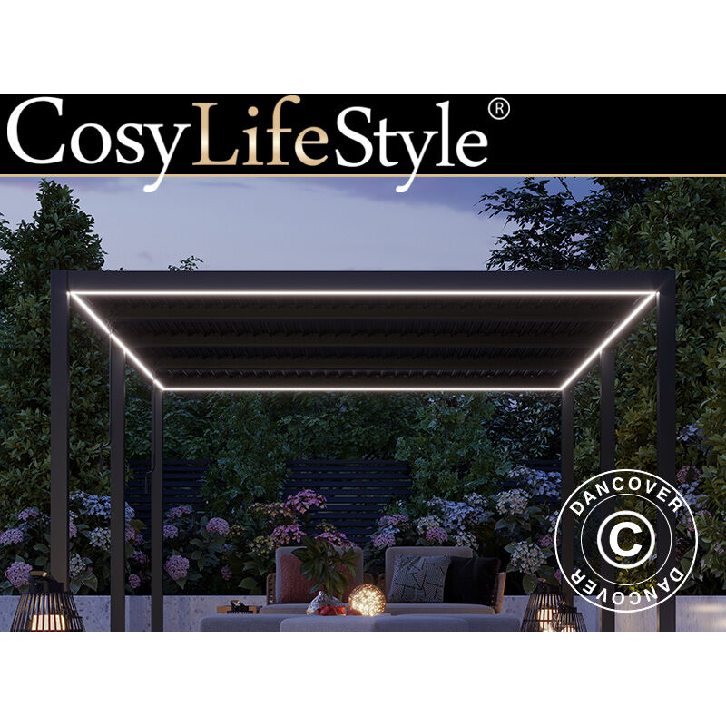 Dancover - Bande lumineuse led pour pergola San Pablo 4x5,8m, 6pcs, Blanc