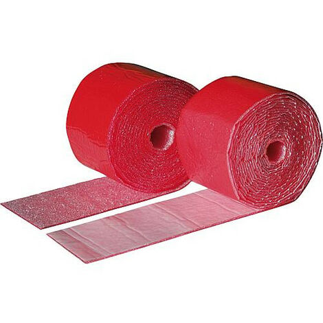 Bande PE rouge 2 mm x 3,6 m 100 mm de large