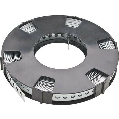 Bande perforee zinguee avec cassette 12 mm x 10 m