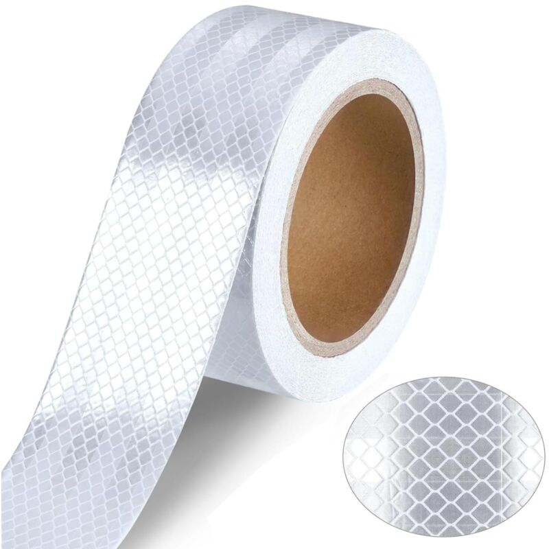Bande Réfléchissante 15m x 5cm, Bande Réfléchissante Autocollante, Bande Réfléchissante, Film Réfléchissant, pour Vélos, Véhicules, Voitures, Grande