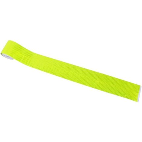Bande réfléchissante 3 m x 50 mm autocollants d'avertissement de réflecteur étanche ruban de sécurité auto-adhésif haute intensité (jaune)