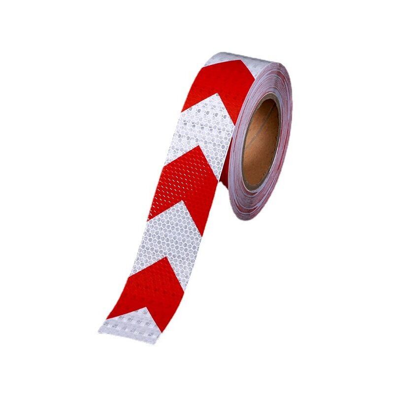Bande Réfléchissante Autocollante, 5cm x 25m Ruban Adhésif Réfléchissant Avertissement de Sécurité à Haute Intensité, Ruban Avertisseur Réfléchissant