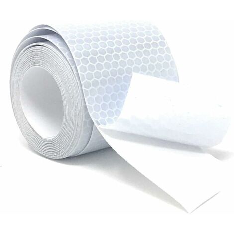 AYYQH Bande réfléchissante de 3 mètres de haute qualité – Bande réfléchissante autocollante résistante aux intempéries pour le marquage de sécurité et l'avertissement (réfléchissant et autocollant).