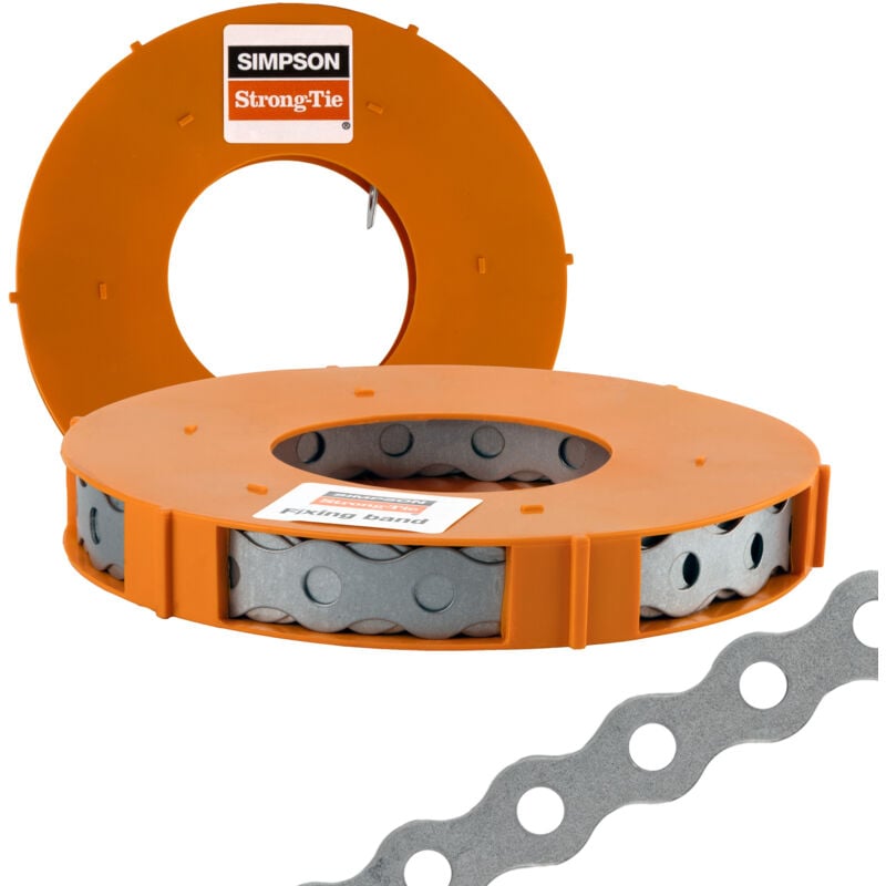 Bande perforée simpson Strong-Tie fbar Bande-B17x0,8mm L.10m galvanisé senzimir - BANW071710