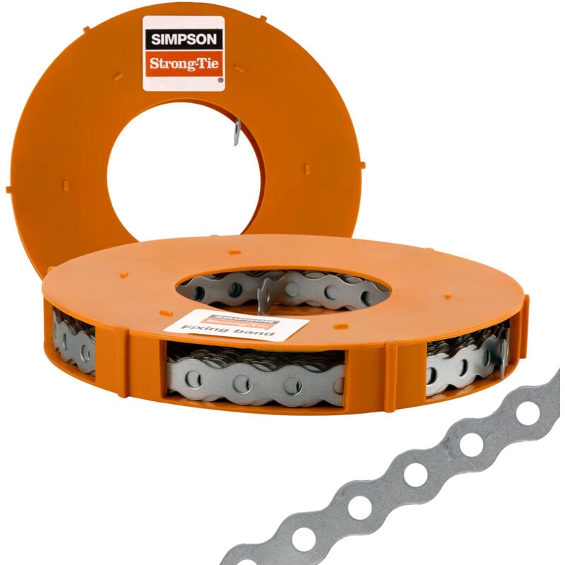 Bande perforée simpson Strong-Tie fbar Bande-B12x0,8mm L.10m galvanisé senzimir - BANW071210