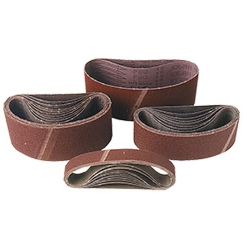 Image of 3 endlose Korundbänder - 75 x 457 mm Gr. 40 - für Holz und Metall - LEMAN - 75457.01