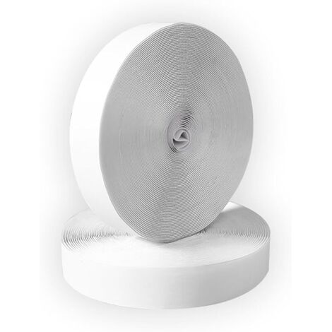 Bande Scratch Autocollant Double Face 12M, Adhésives puissant Hook Loop Rubans, Scratch Adhésif Puissant, Bande Agrippantes Adhésives, pour Bricolage, Maison, Bureau