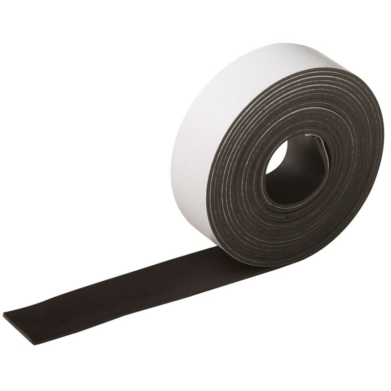 Bande Souple Aimantée Autocollante 25 Mm X 3 M Silverline 703514