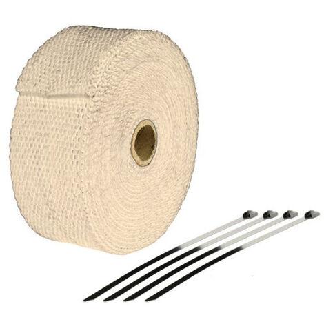 Bande Thermique échappement 10M Couleur Cuivre + 4 Fixations Largeur: 50mm - Ep:
