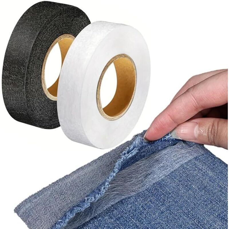 Bande Thermocollante Vetement (Lot de 10), Thermocollant Pantalon, Facile à Rétrécir Sans Couture, Ruban pour Rideaux et Tissus, Bande d'Ourlet