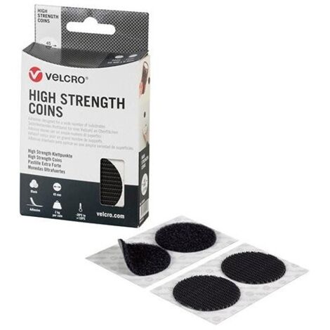 Bande Velcro Fixation haute résistance 45mm noir 6 unités