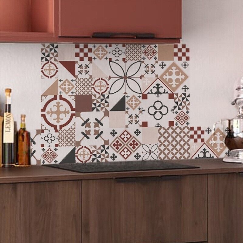 Lot de 2 Bandeaux Aluminum Carreau de ciment - 99deco - L100xH20cm Ep.3 mm