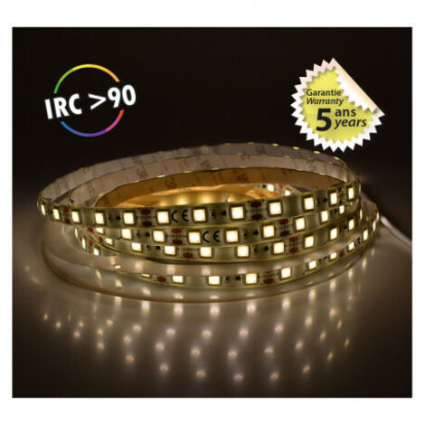 BANDEAU BLC 4000K 5M 60LED 10,5W/M IP65 12V PU BOITE 5ANS MIIDEX VISION-EL 751664