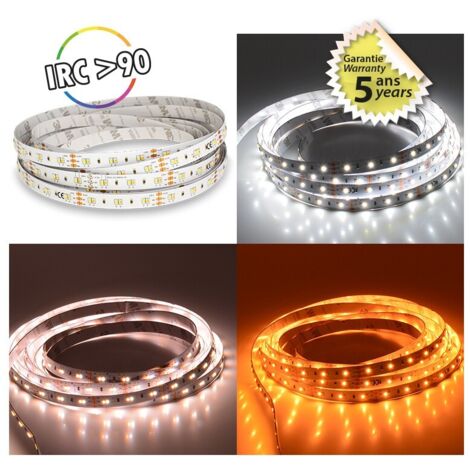 BANDEAU BLC DIM 5M 120LED 9,6W/M IP20 24V BOITE 5ANS MIIDEX VISION-EL 751775