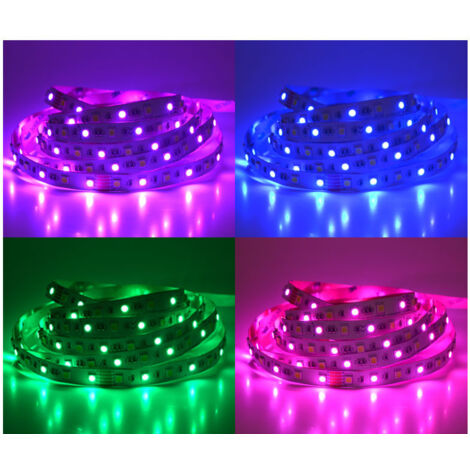 Ruban LED -  5m - 72W - 24V - RGB & blanc - IP67 - Dimmable