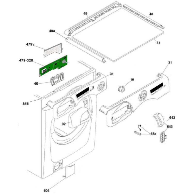 Candy - Bandeau de commande + capteur (repère n°31)