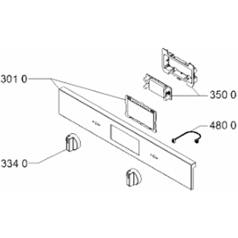 Bandeau de commande inox (repère 301 0) d'origine (481010862573, C00386751) Four, cuisinière ariston hotpoint