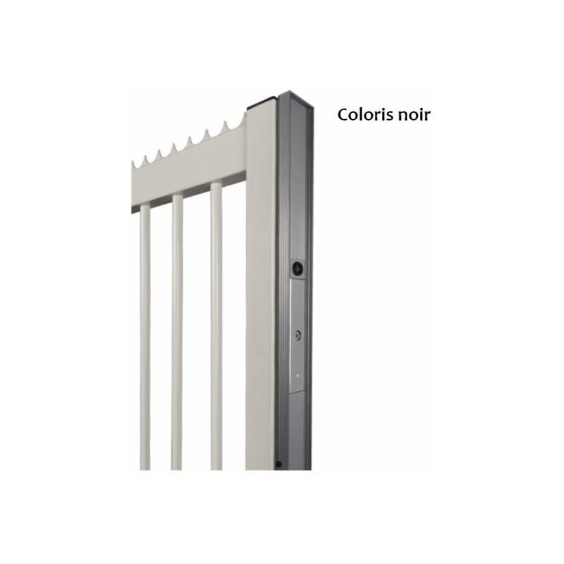 Bandeau de finition 2m en alu pour portails coulissants pour ventouse MAGUNIT-2500 / Noir ral 9005