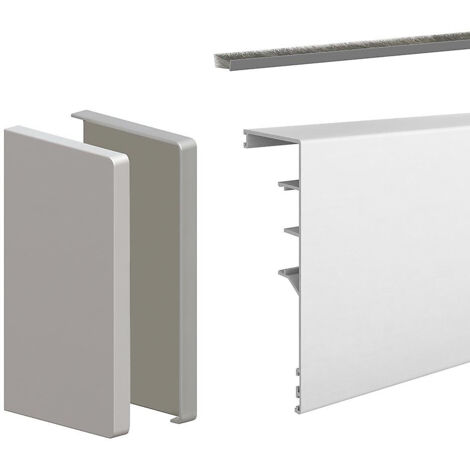 Bandeau de finition en aluminium anodisé argent pour SLID'UP 160 - 170 - 1,95 m