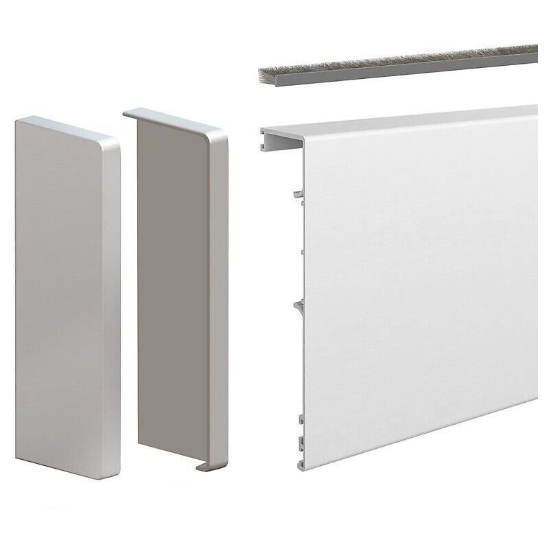 Bandeau de finition en aluminium anodisé argent pour slid'up 190 - 1,95 m