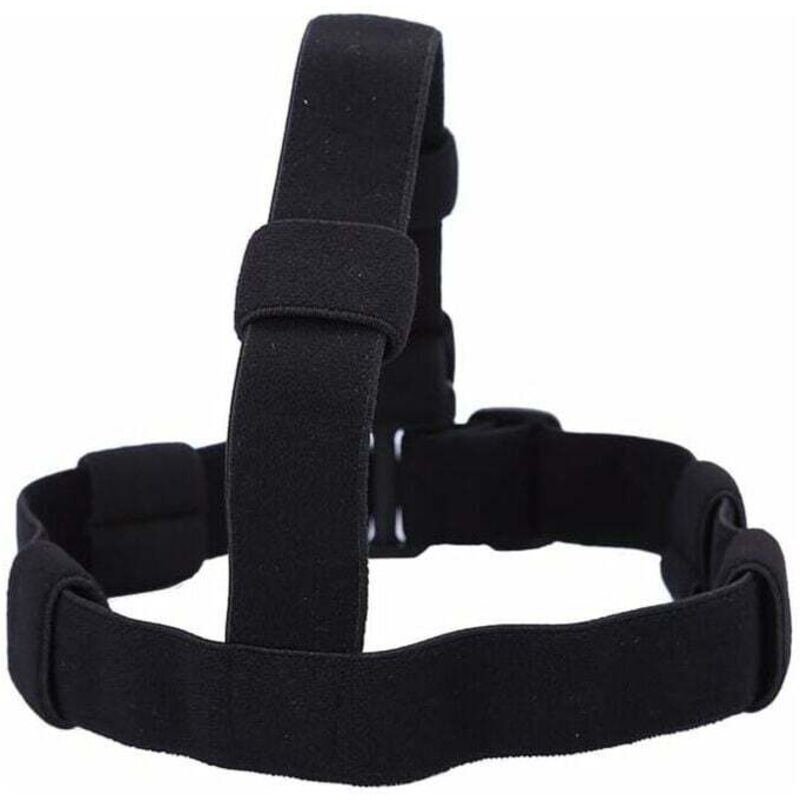Bandeau de lampe frontale réglable et confortable en nylon pour camping, randonnée, cyclisme et escalade - Noir